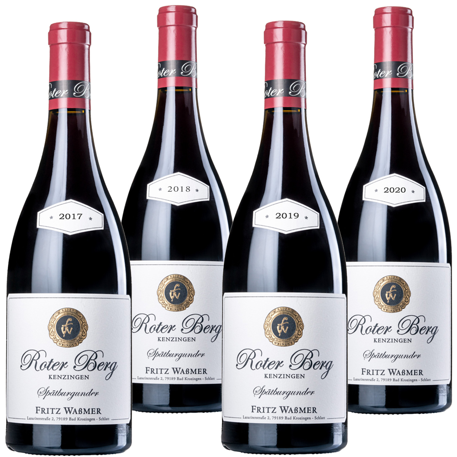 Fritz Waßmer Roter Berg Kenzingen Spätburgunder 2017-2018-2019-2020 Fritz Waßmer Roter Berg Kenzingen Spätburgunder 2017-2018-2019-2020