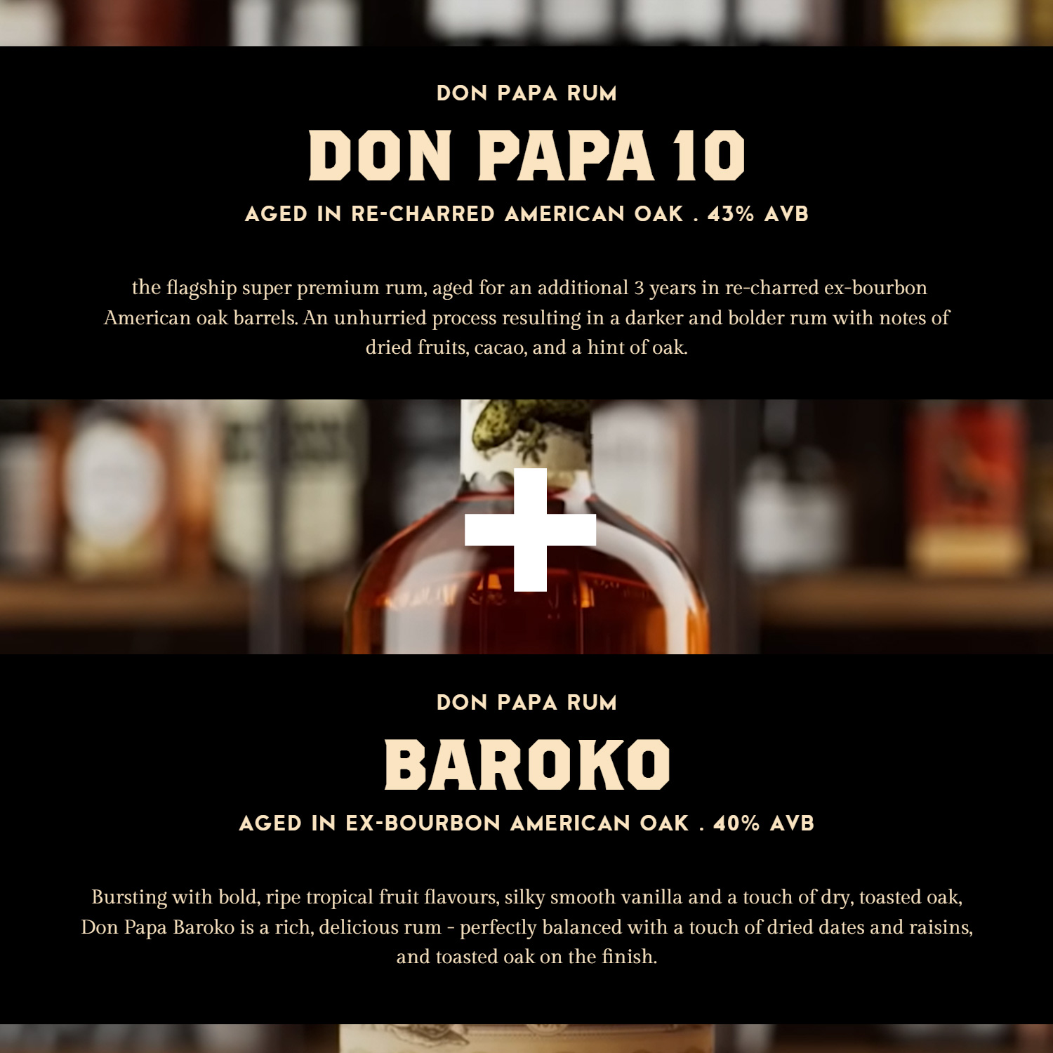 Set Don Papa Rum 10Y + Baroko Rum mit Hip Flask (Flachmann)