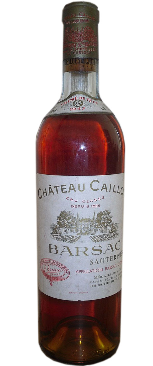 Chateau Caillou Barsac Sauternes "Creme de Tete" 1947