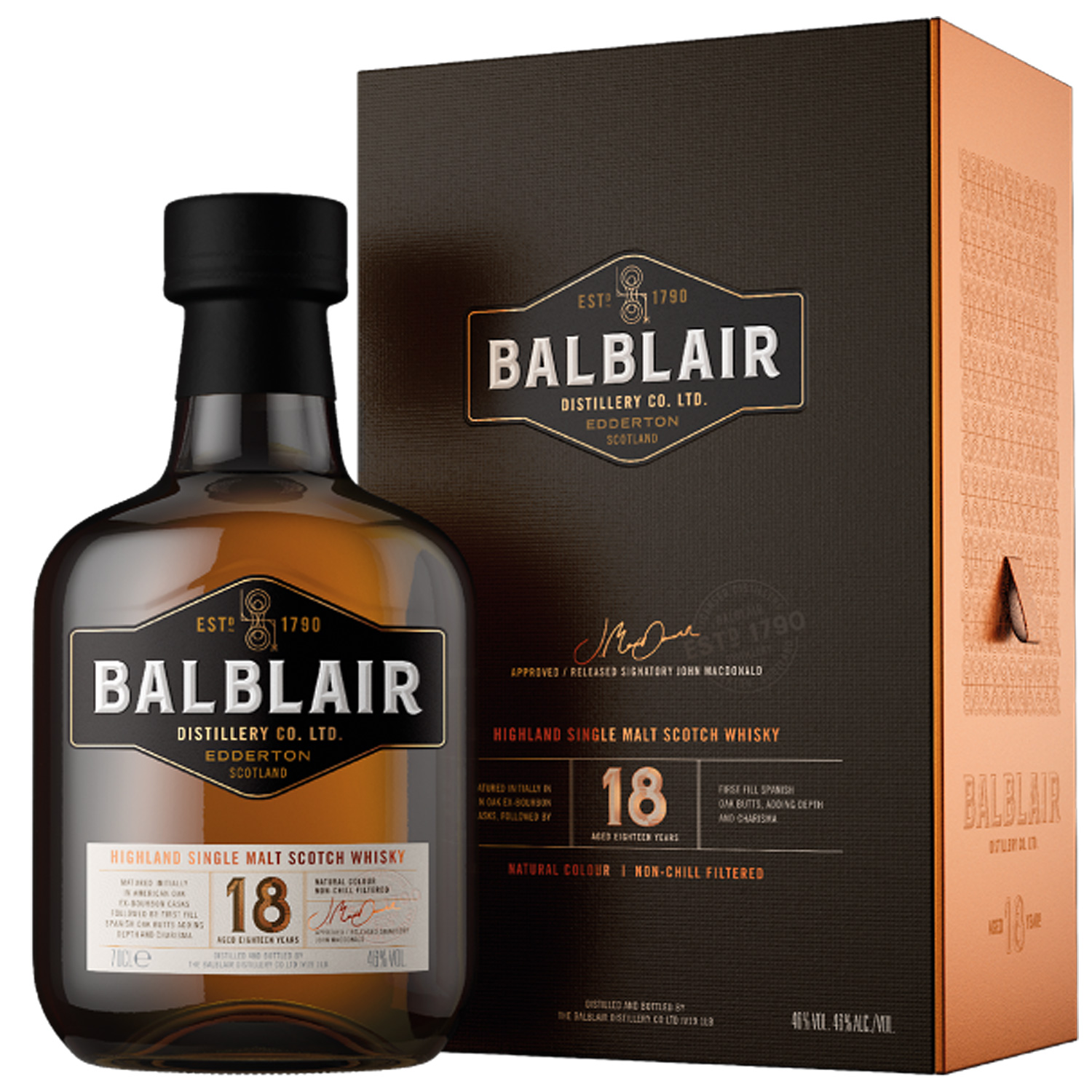Balblair Single Malt Scotch Whisky 18YO