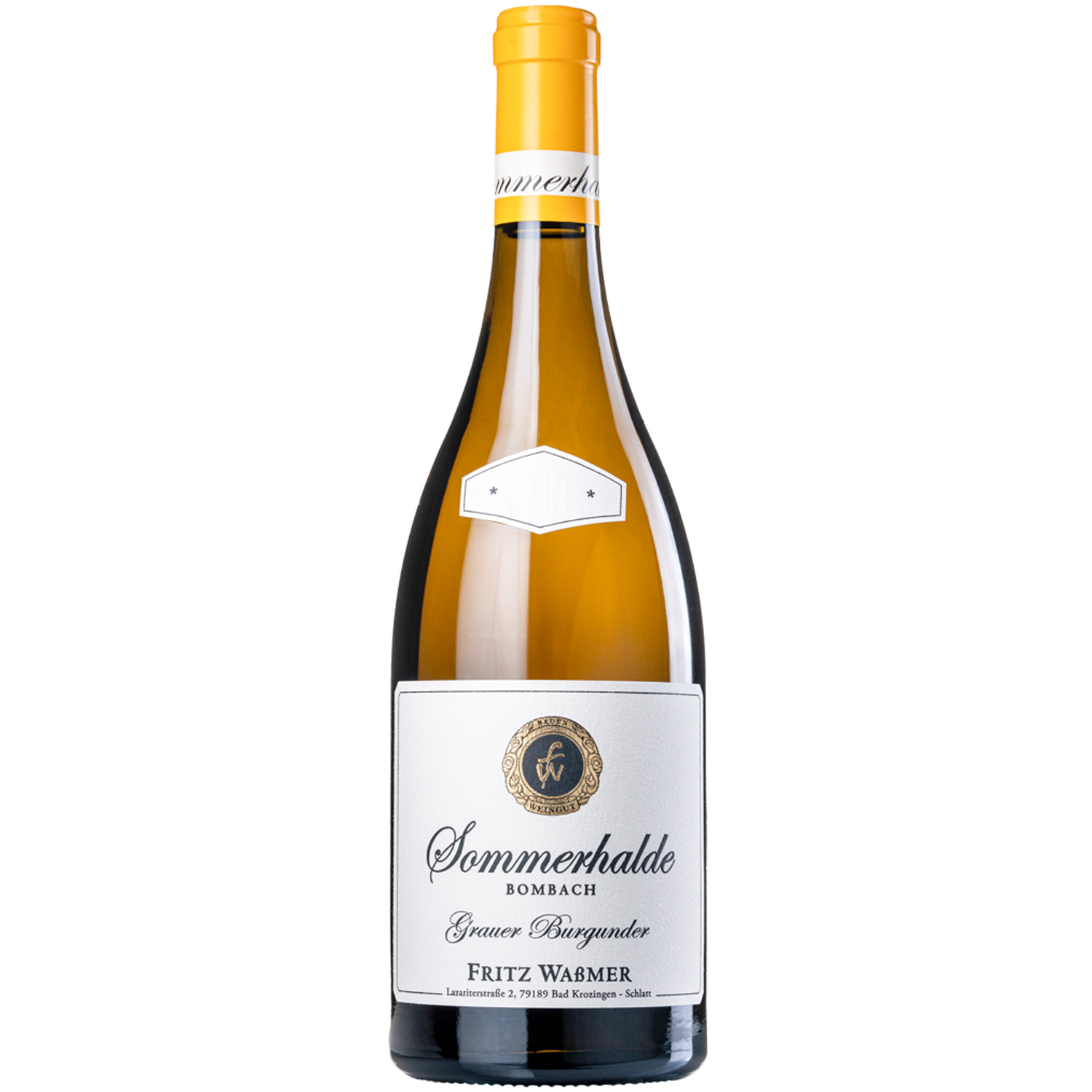 Fritz Waßmer Sommerhalde Bombach Grauer Burgunder 2020 Fritz Waßmer Sommerhalde Bombach Grauer Burgunder 2020