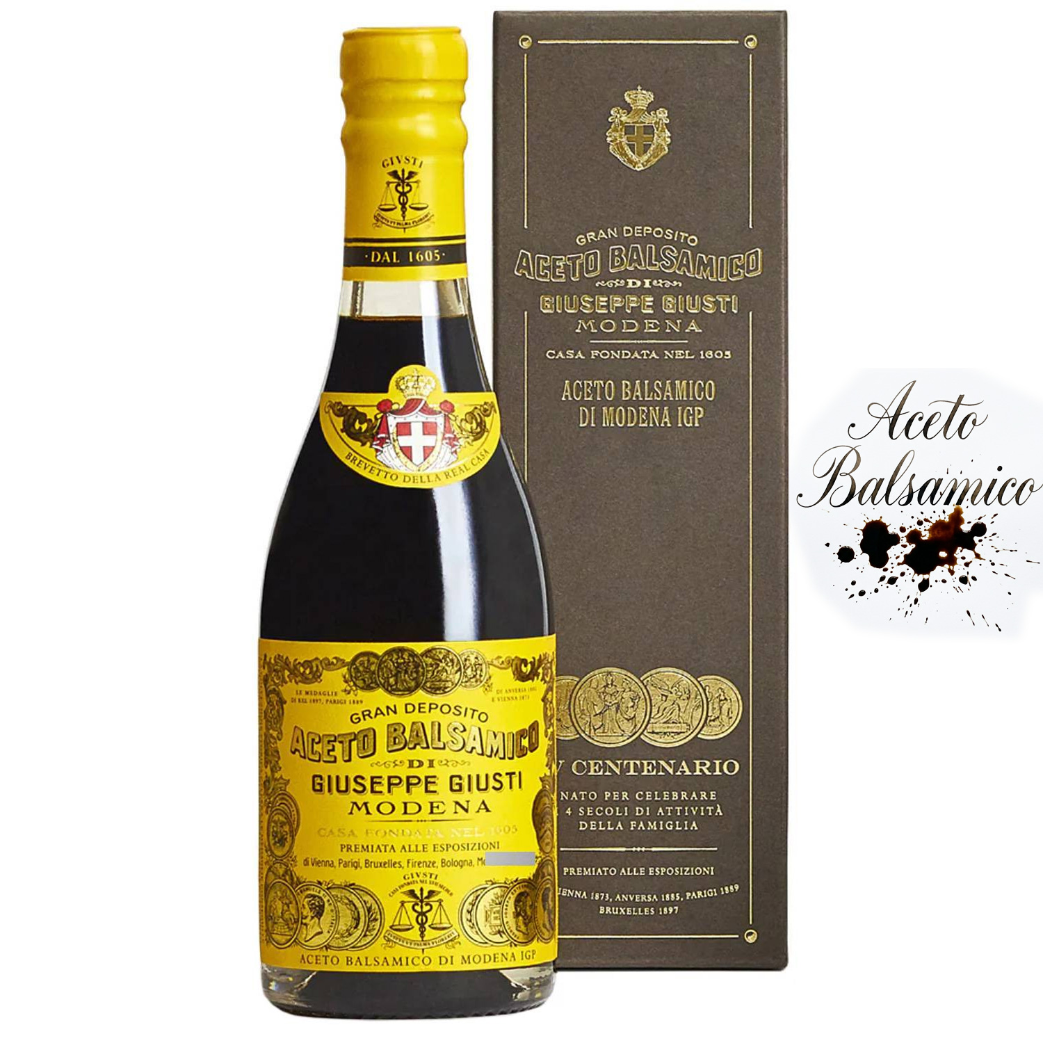 Aceto Balsamico di Modena 4 Gold Medaillen IGP Giuseppe Giusti Aceto Balsamico di Modena 4 Gold Medaillen IGP Giuseppe Giusti