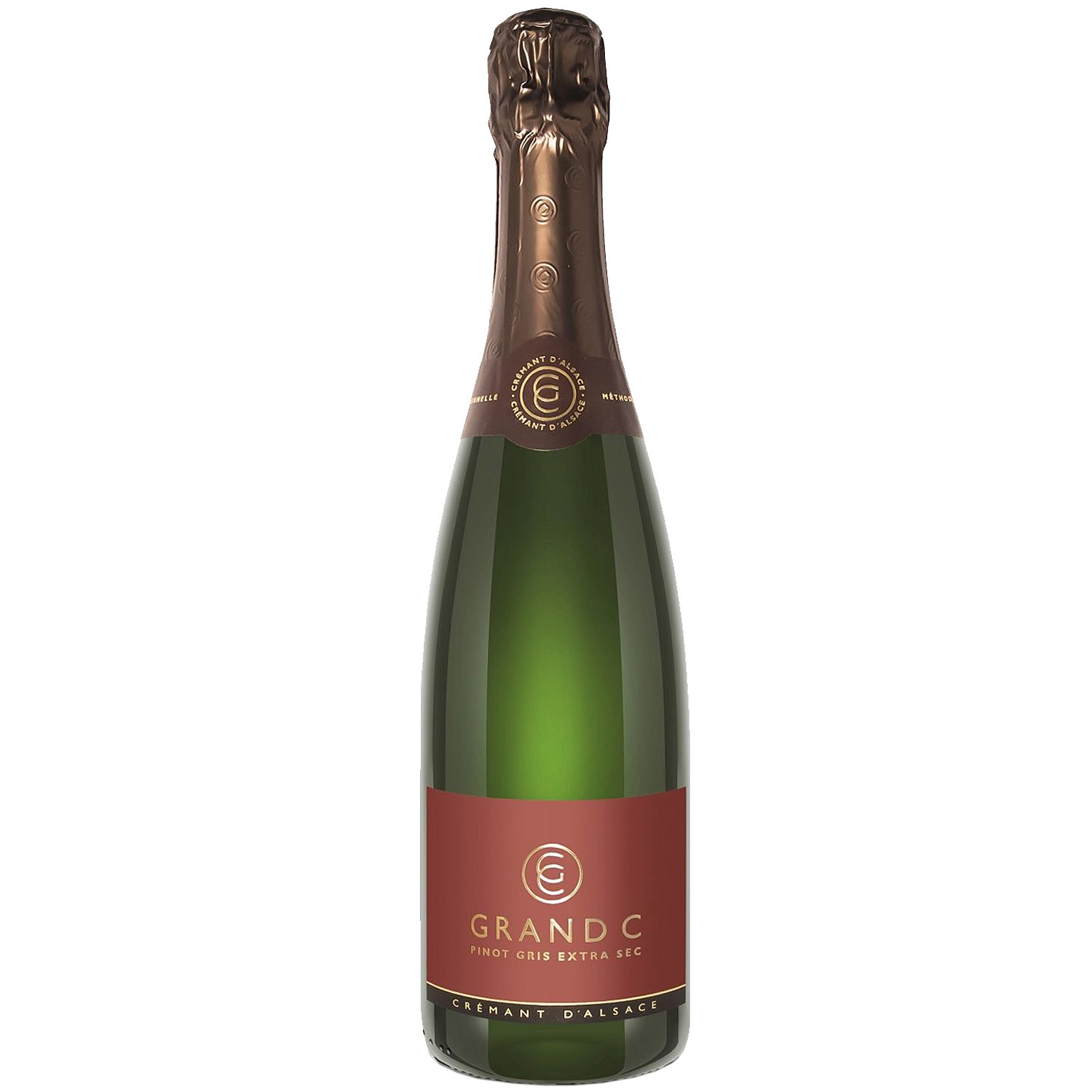 Französischer Schaumwein Grand C Pinot Gris Extra Sec Cremant d'Alsace Französischer Schaumwein Grand C Pinot Gris Extra Sec Cremant d'Alsace