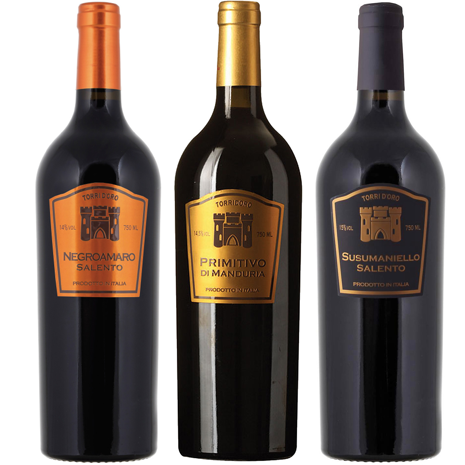 3er Paket italienische Rotweine Torri d'Oro 3er Paket italienische Rotweine Torri d'Oro