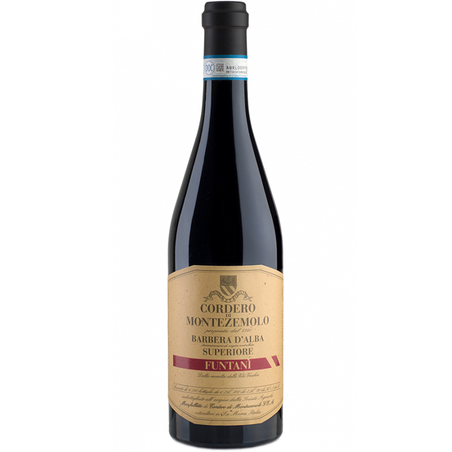 Italienischer Rotwein Barbera d'Alba Superiore Funtani DOC 2017 Italienischer Rotwein Barbera d'Alba Superiore Funtani DOC 2017