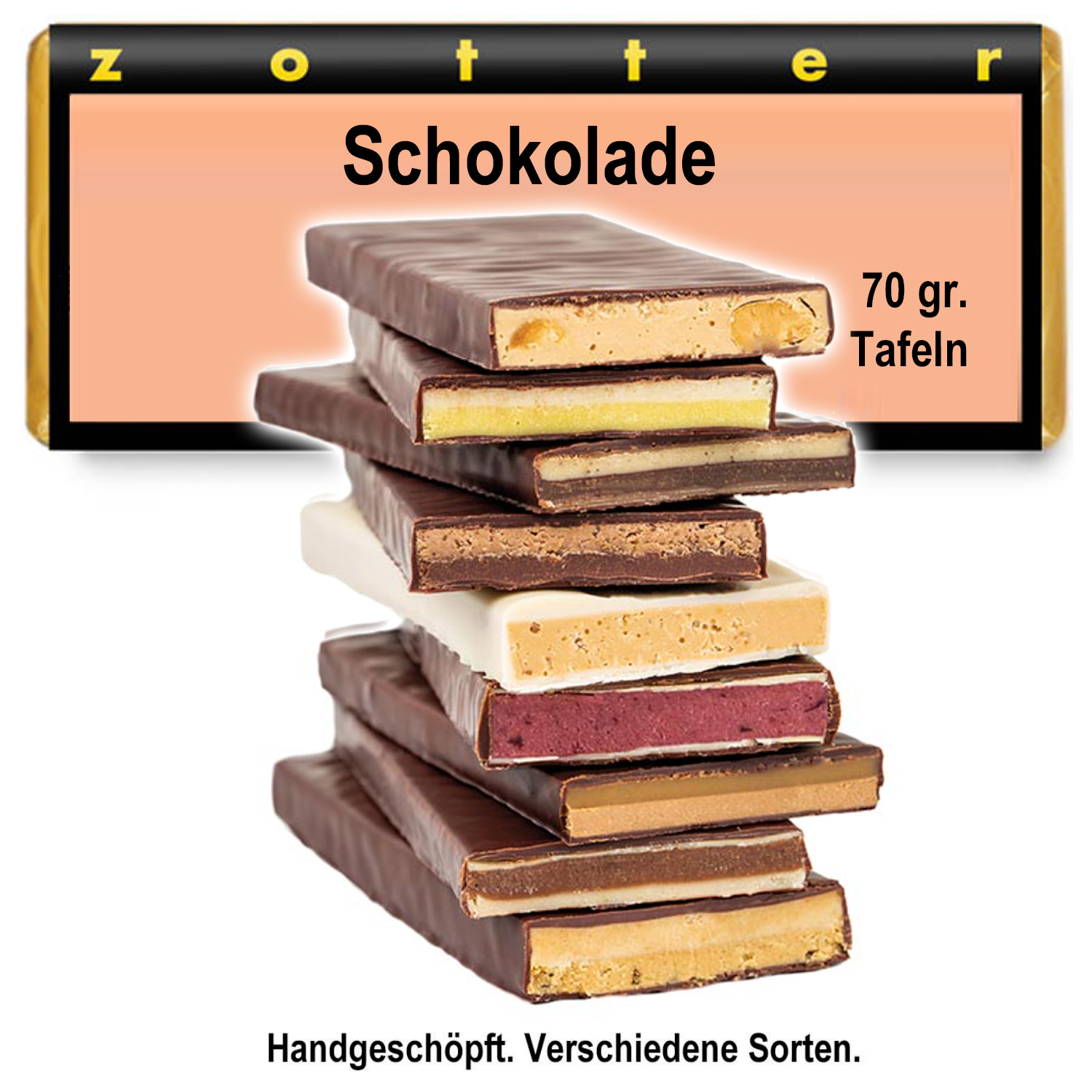 Zotter Schokolade 70 gr. Tafel Zotter Schokolade 70 gr. Tafel