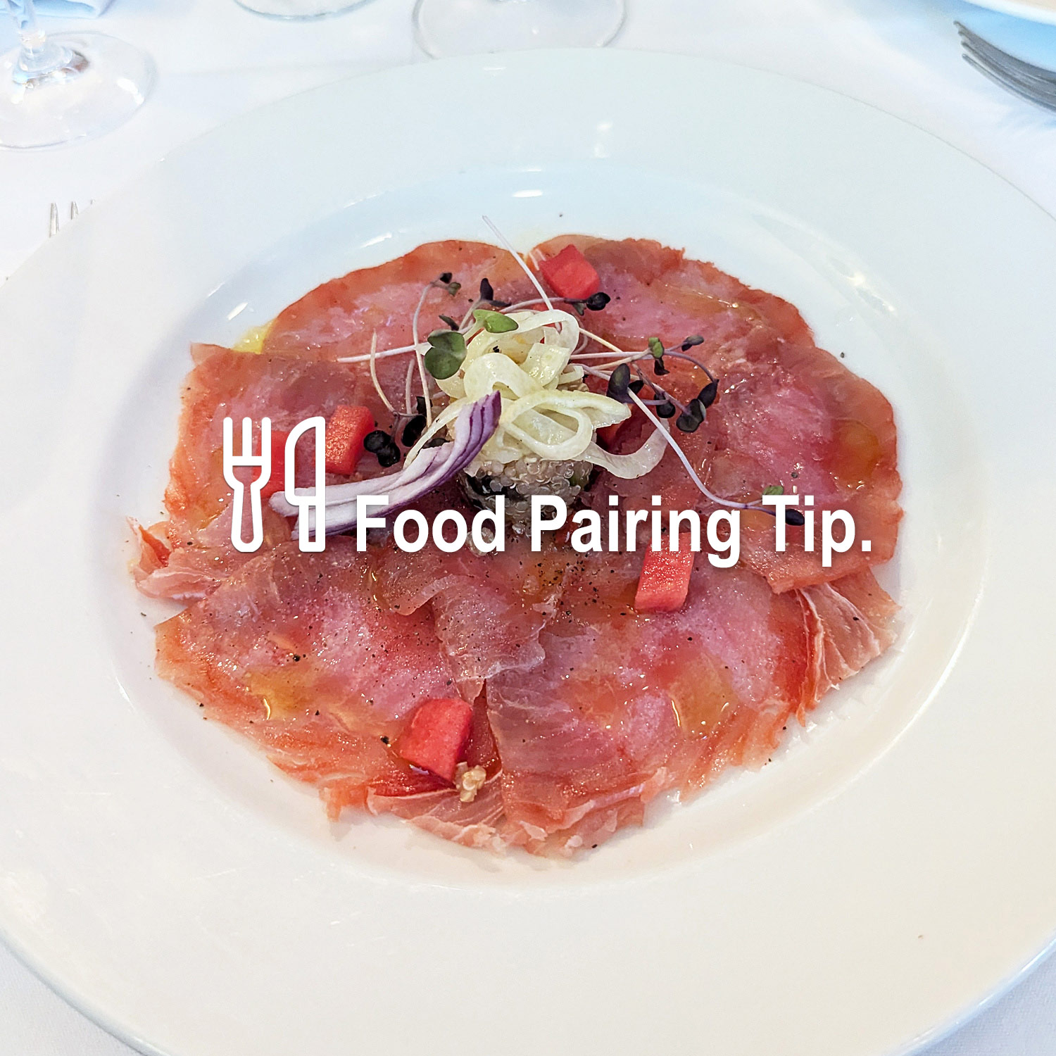 Thunfisch-Carpaccio-Vorspeise Thunfisch-Carpaccio-Vorspeise