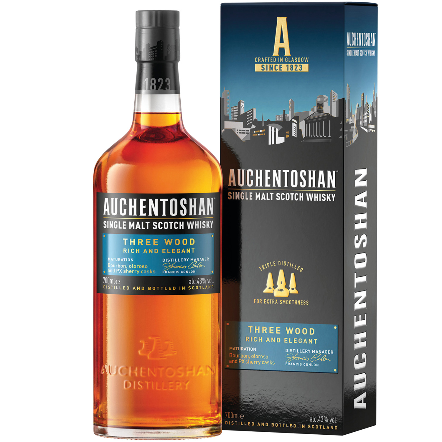 Auchentoshan Three Wood Lowland Single Malt Whisky Auchentoshan Three Wood Lowland Single Malt Whisky