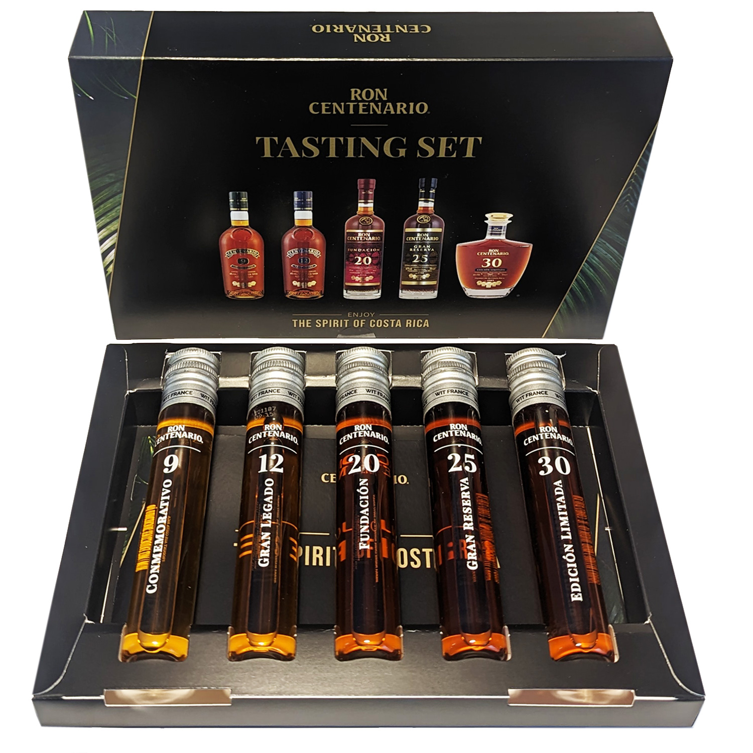 Ron Centenario Tasting Set 5 braune Rumsorten je 50 ml Ron Centenario Tasting Set 5 braune Rumsorten je 50 ml