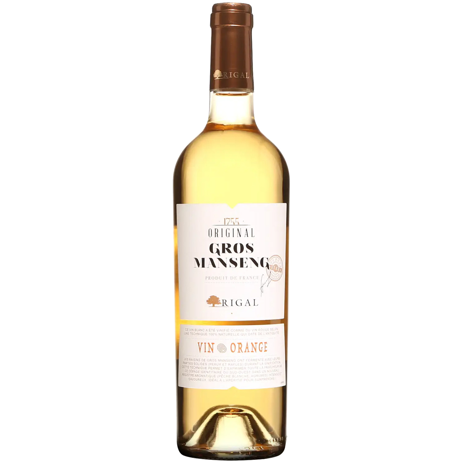 Rigal Original Gros Manseng Orange Cotes de Gascogne 2020 Rigal Original Gros Manseng Orange Cotes de Gascogne 2020