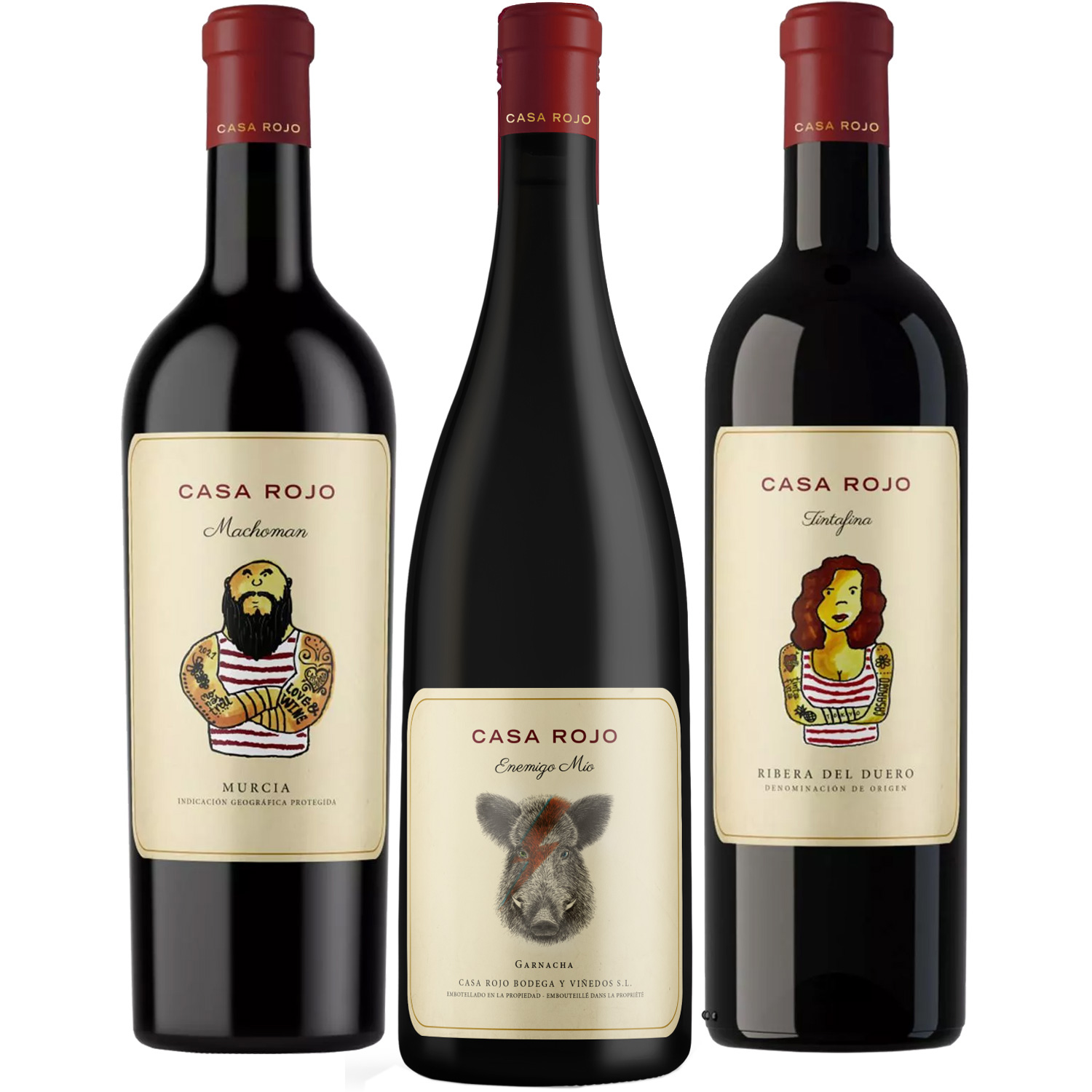 Casa Rojo 3er Rotwein-Tasting-Set