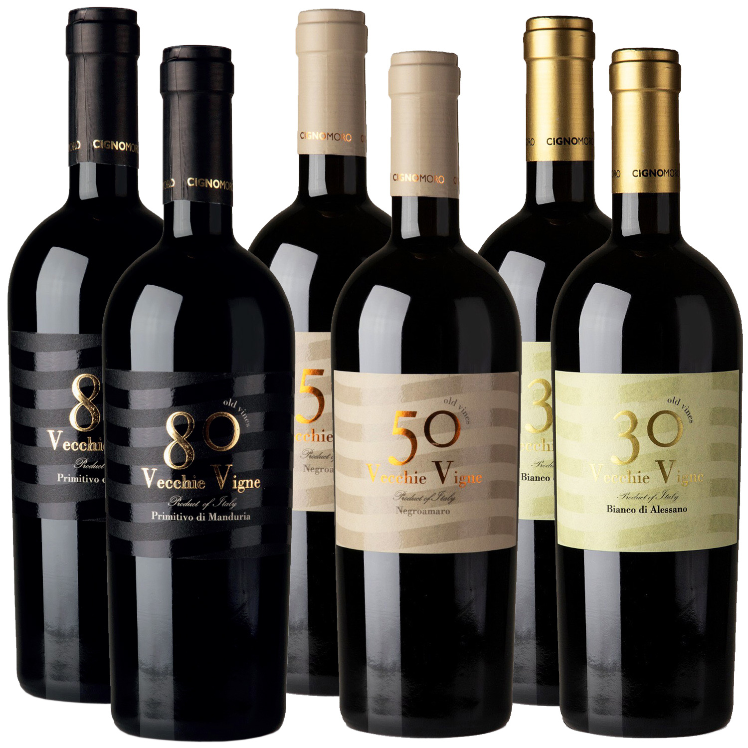6er Weinpaket CignoMoro 4x Rosso, 2x Bianco Vecchie Vigne  6er Weinpaket CignoMoro 4x Rosso, 2x Bianco Vecchie Vigne