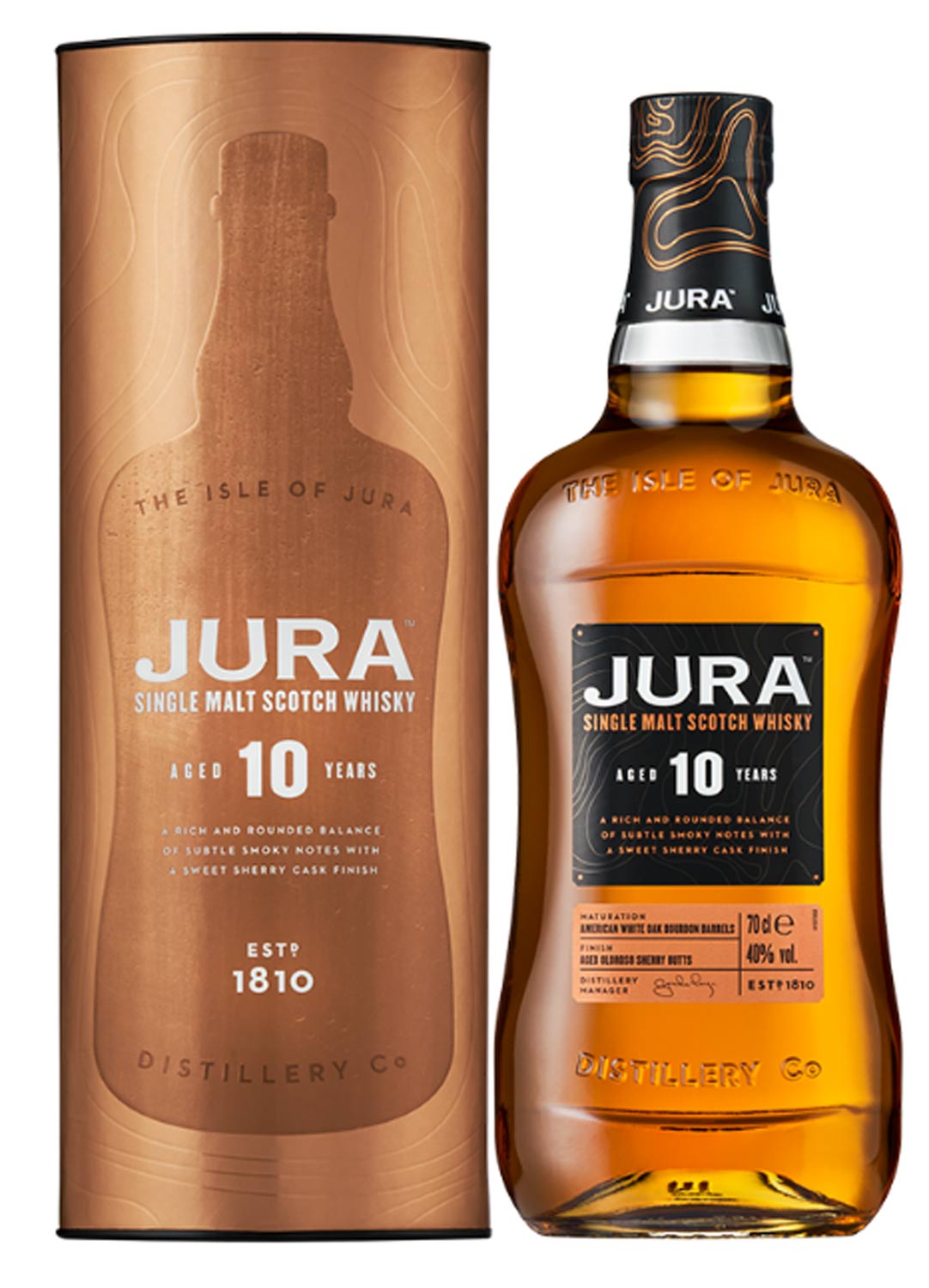  Schottischer Whisky Jura Single Malt Scotch Whisky 10 Years Old 
