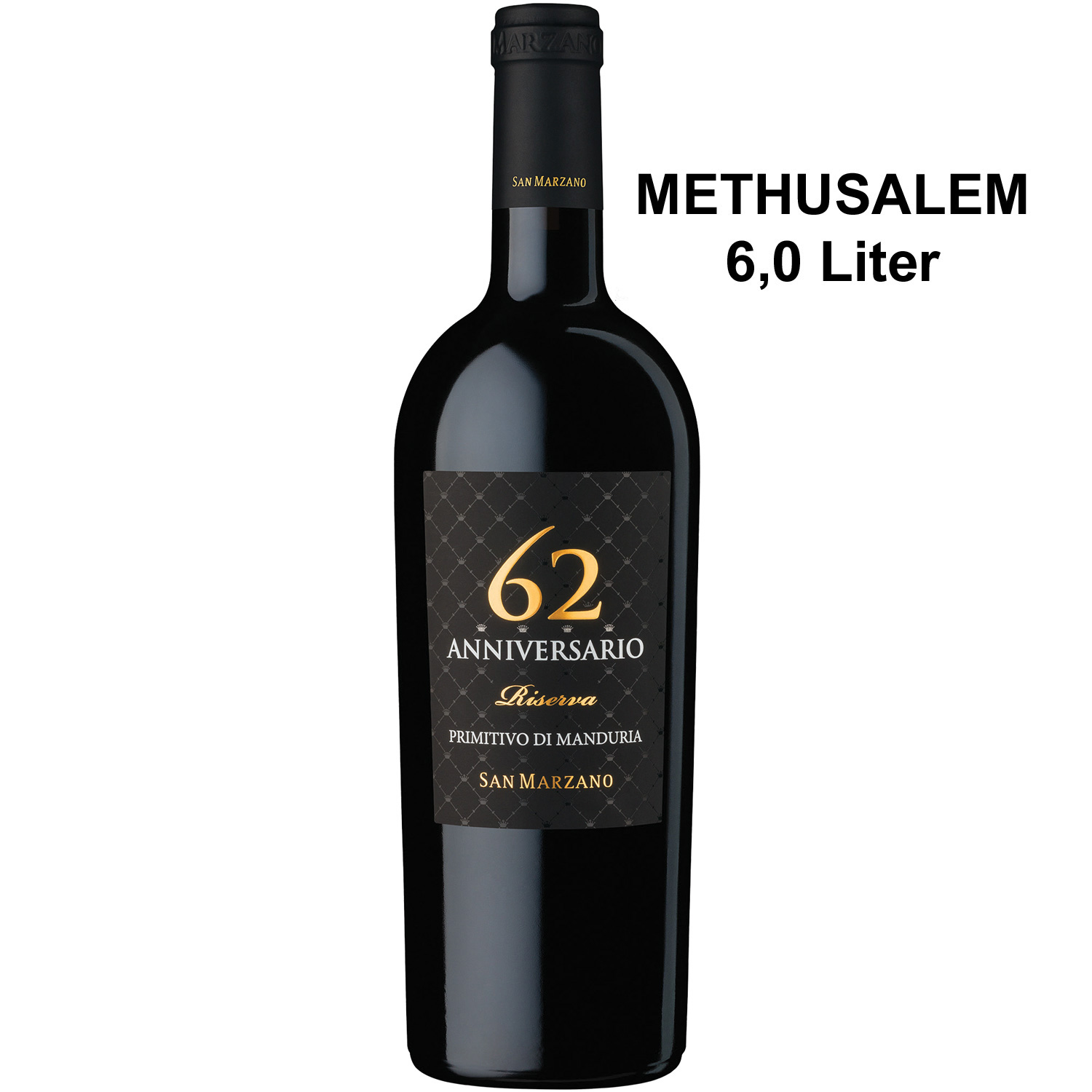 San Marzano 62 Anniversario Primitivo Manduria Riserva 2018 (6 Liter Flasche) 