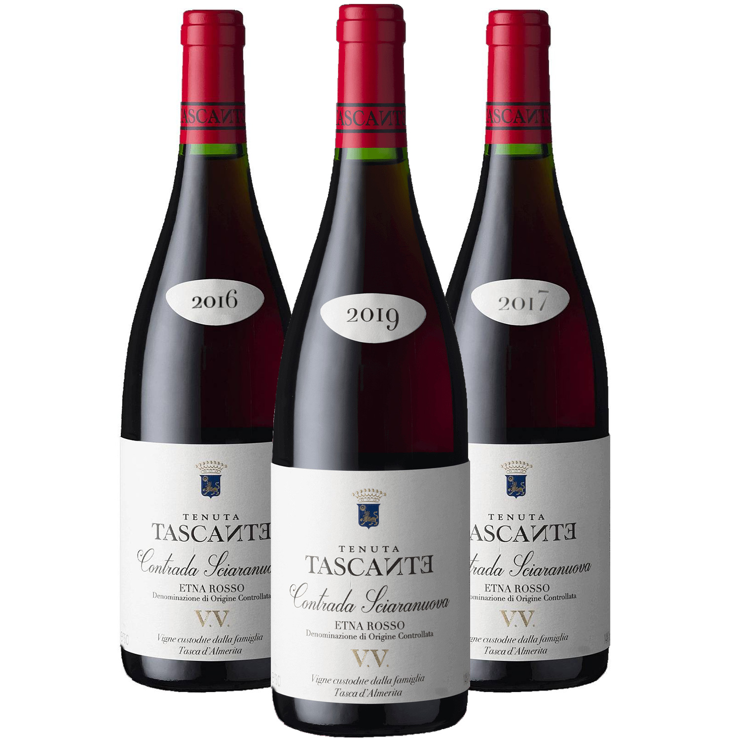 3er-Paket Tascante VV Vigna Vecchia Contrada Sciaranuova 2016/2017/2019