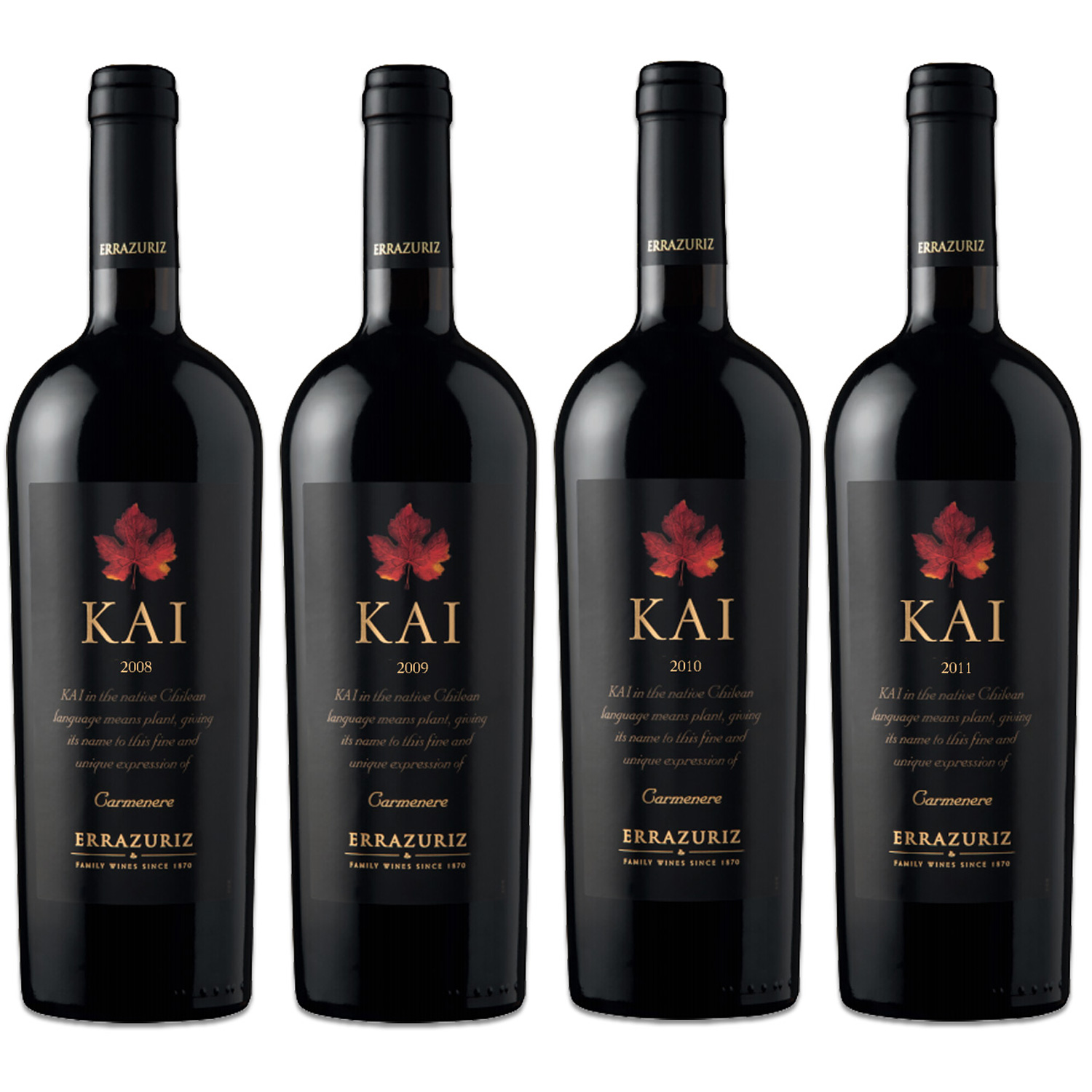 Rotwein Paket Errazuriz Kai 2008 - 2009 - 2010 - 2011