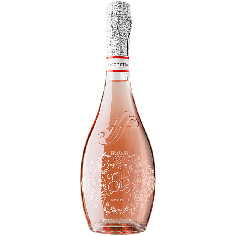 Italienischer Vino Spumante Sacchetto Mille Bolle Rosé Brut Italienischer Vino Spumante Sacchetto Mille Bolle Rosé Brut