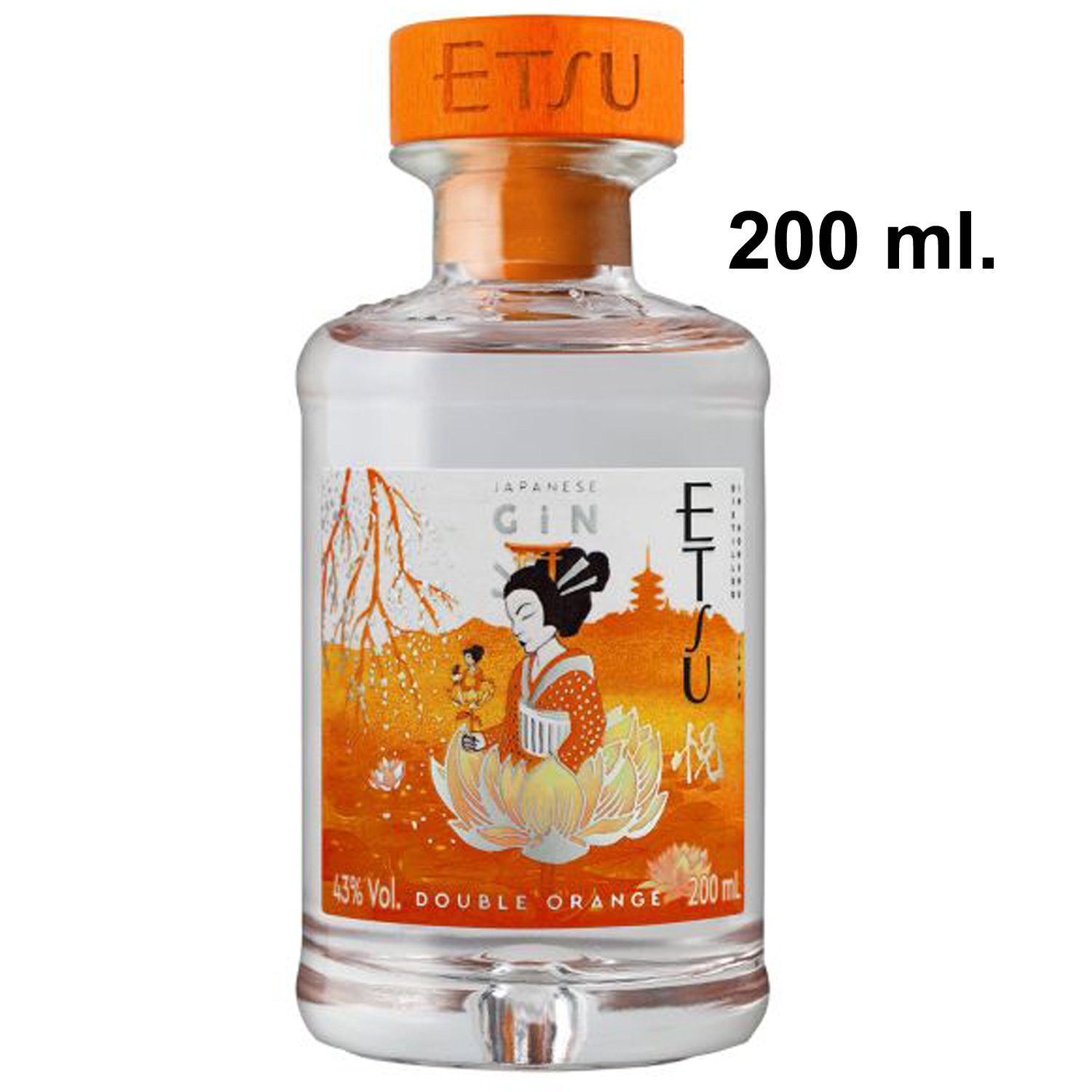 Etsu Double Orange Gin Premium Artisanal Japanese 200ml