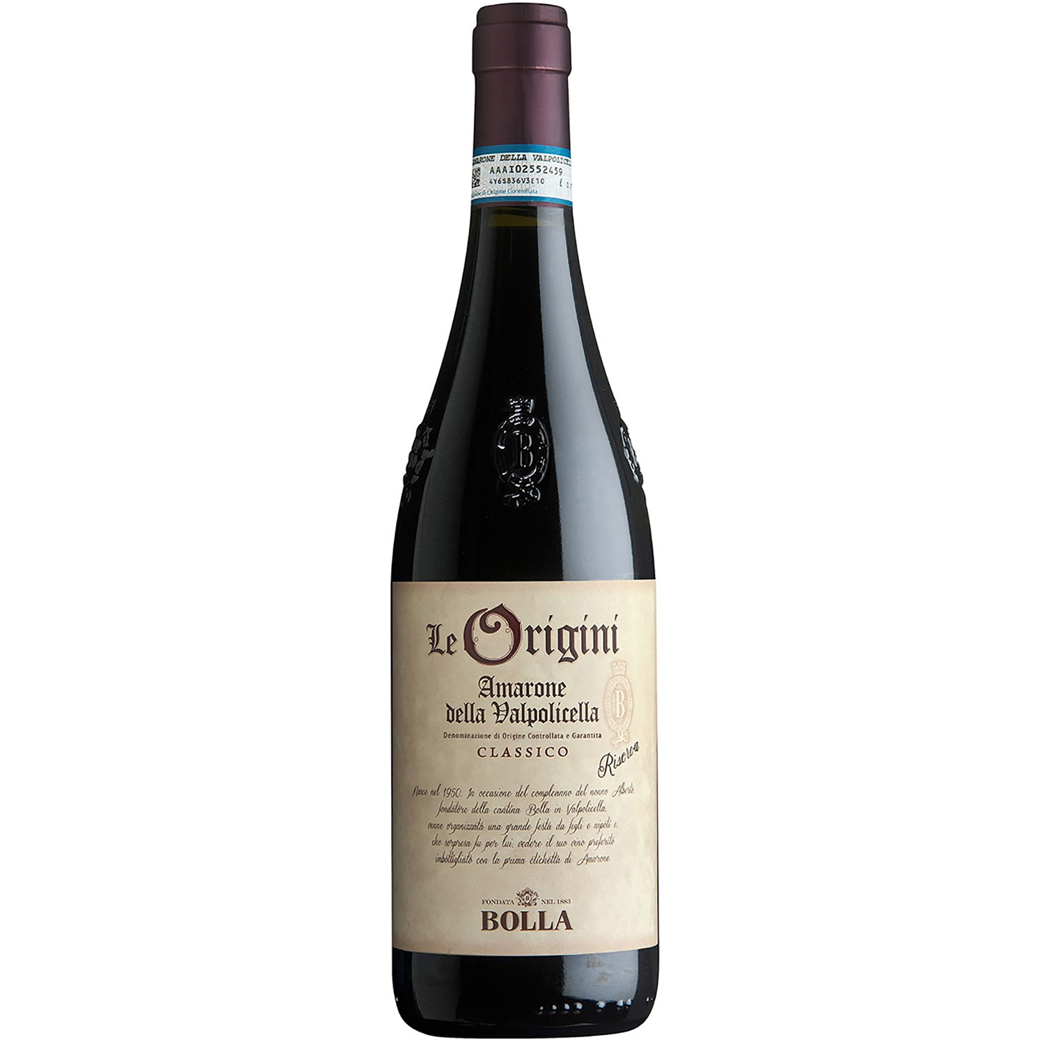 Bolla Le Origini Amarone della Valpolicella Classico Riserva 2012 Bolla Le Origini Amarone della Valpolicella Classico Riserva 2012
