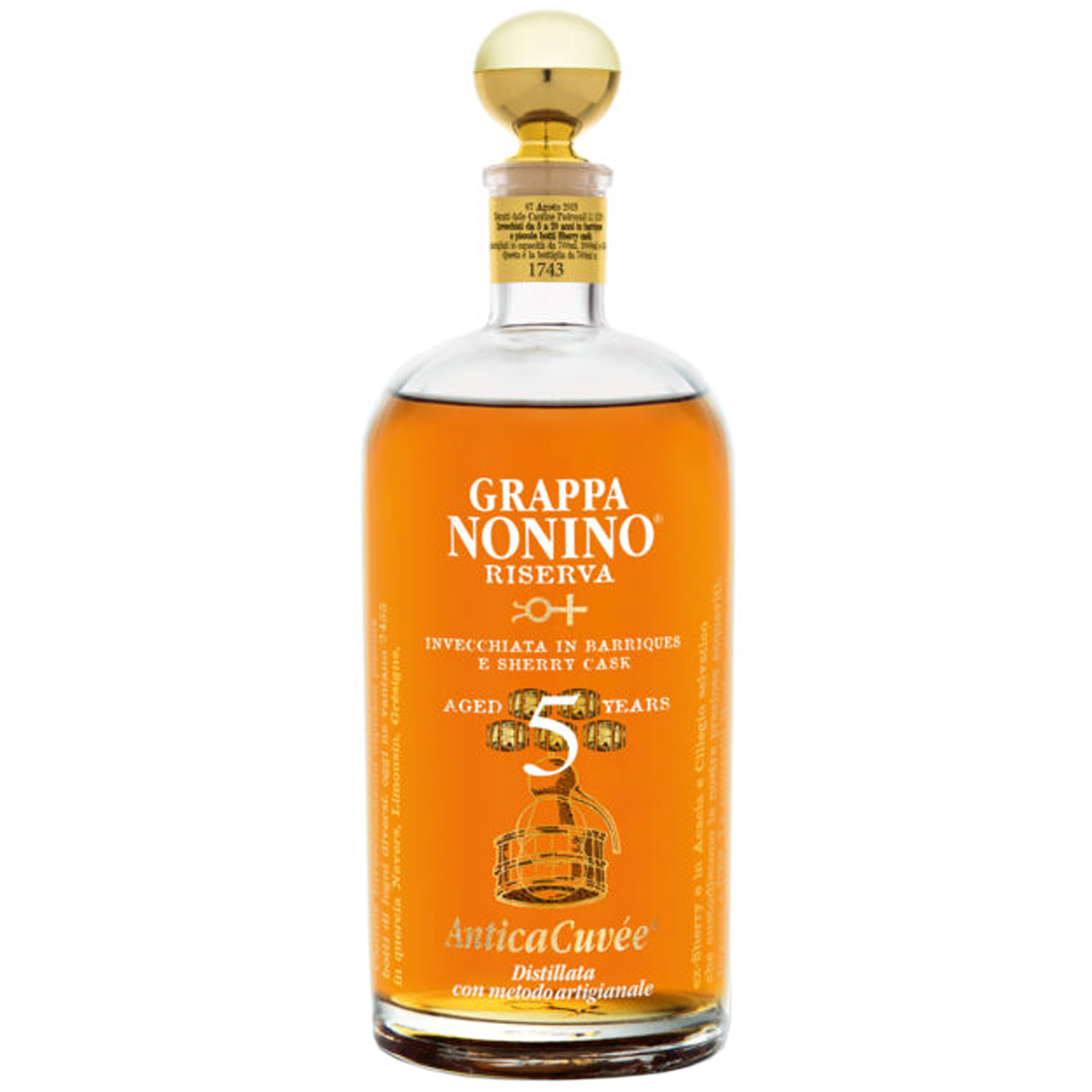 Grappa Nonino AnticaCuvée Riserva Aged 5 Years Grappa Nonino AnticaCuvée Riserva Aged 5 Years