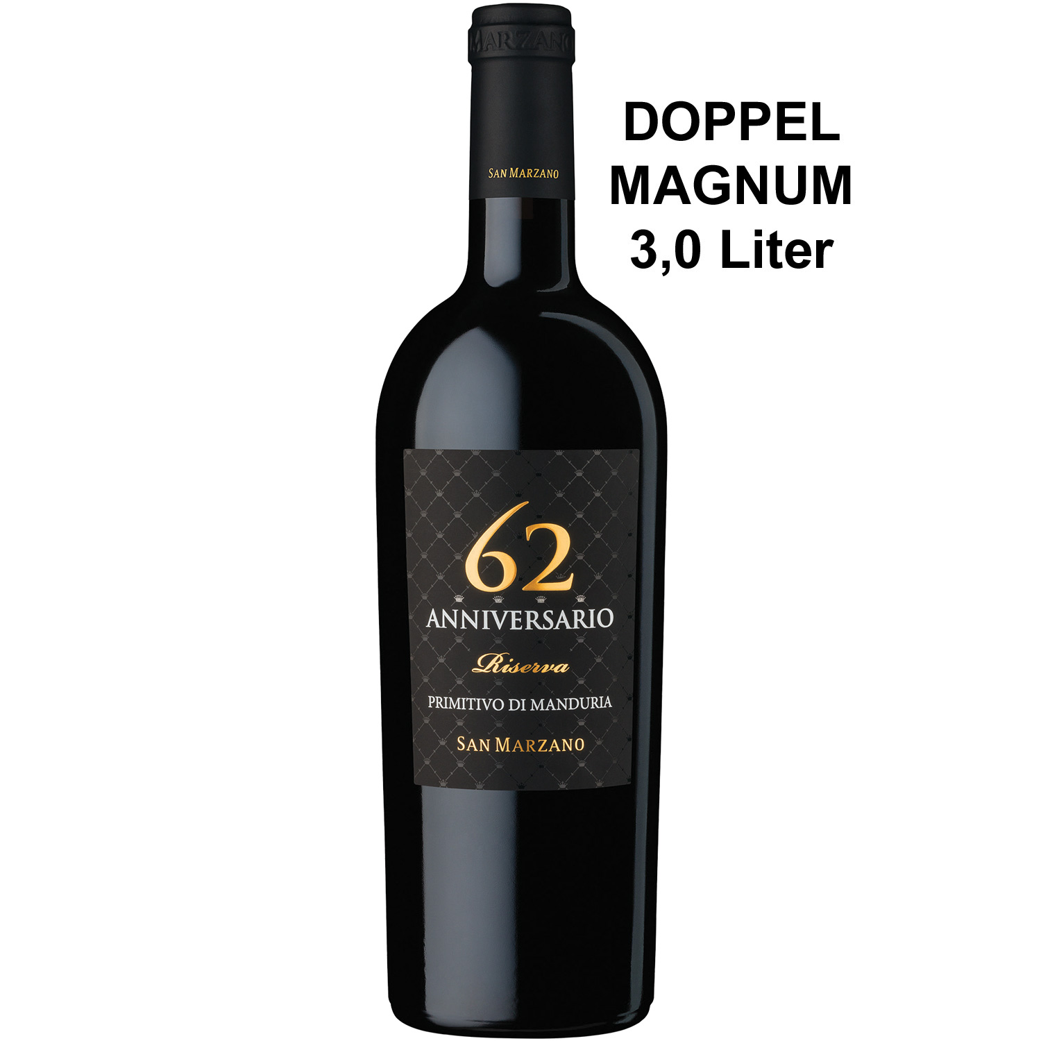 Doppelmagnum Anniversario 62 Riserva Primitivo di Manduria San Marzano 2017 Doppelmagnum Anniversario 62 Riserva Primitivo di Manduria San Marzano 2017