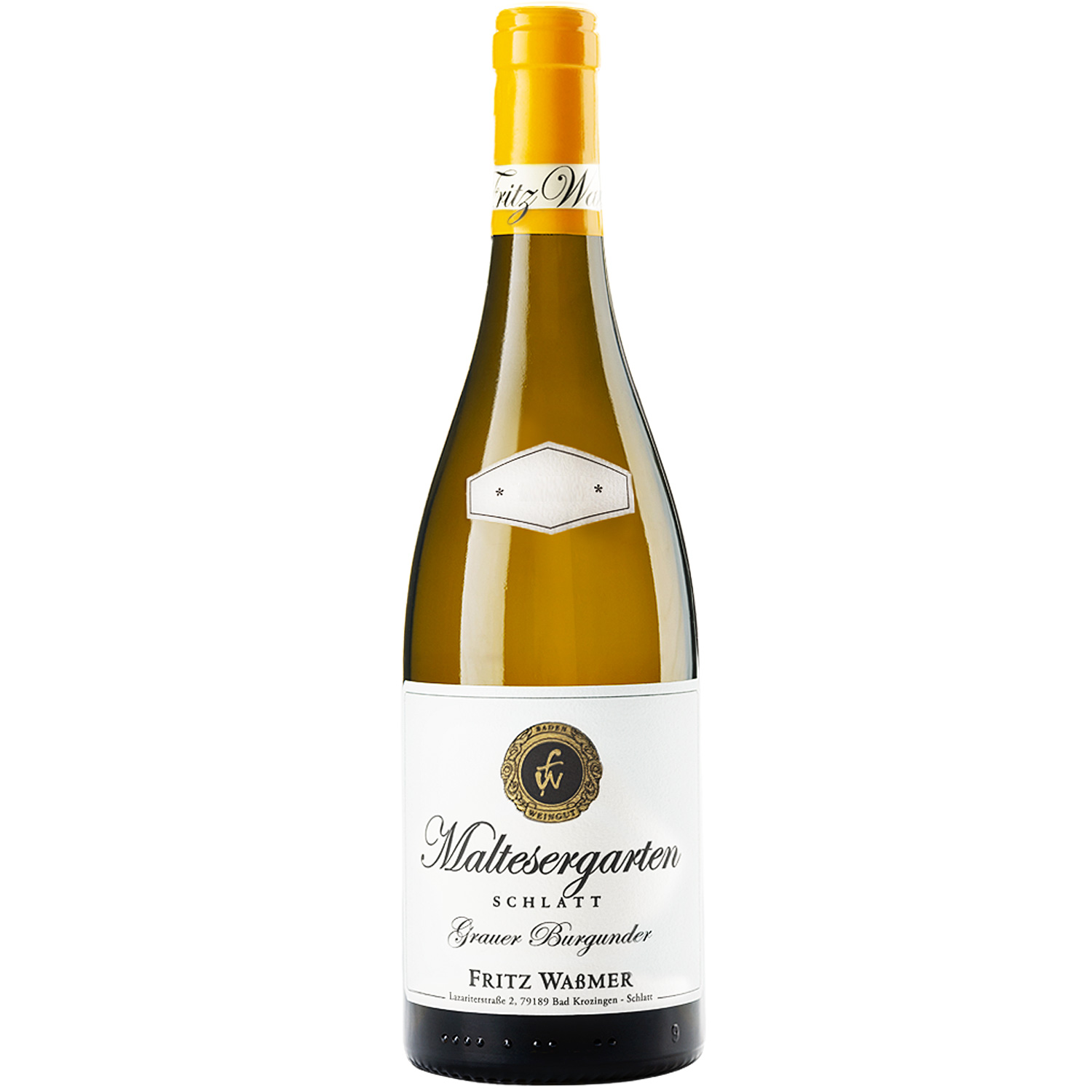 Fritz Waßmer Maltesergarten Schlatt Grauer Burgunder 2019 Fritz Waßmer Maltesergarten Schlatt Grauer Burgunder 2019