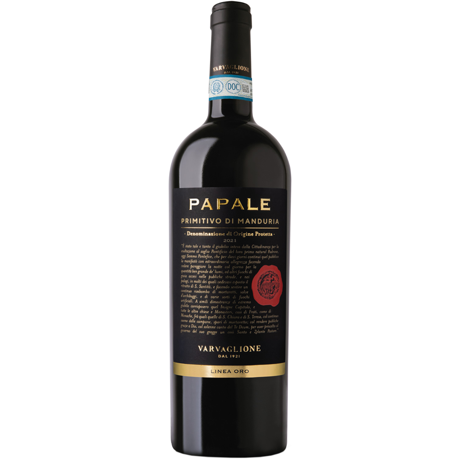 Varvaglioni Papale Linea ORO Primitivo di Manduria DOP Varvaglioni Papale Linea ORO Primitivo di Manduria DOP