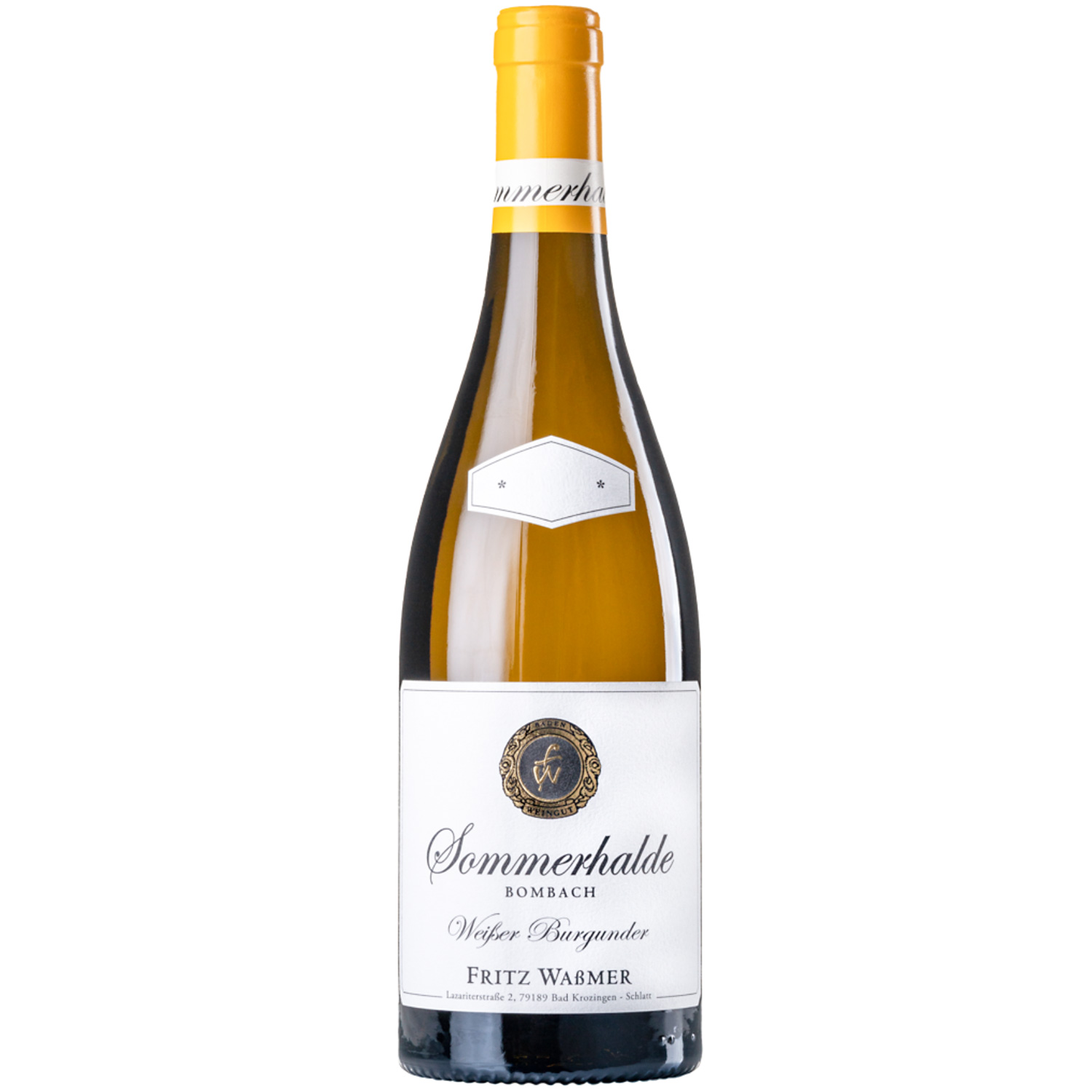 Fritz Waßmer Sommerhalde Bombach Weißer Burgunder 2019 Fritz Waßmer Sommerhalde Bombach Weißer Burgunder 2019