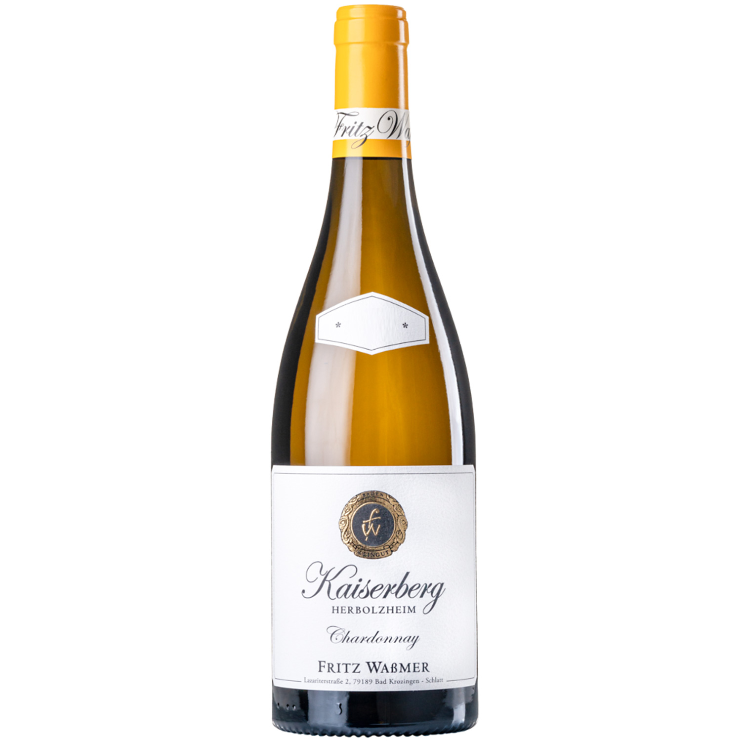 Fritz Waßmer Kaiserberg Herbolzheim Chardonnay 2020  Fritz Waßmer Kaiserberg Herbolzheim Chardonnay 2020