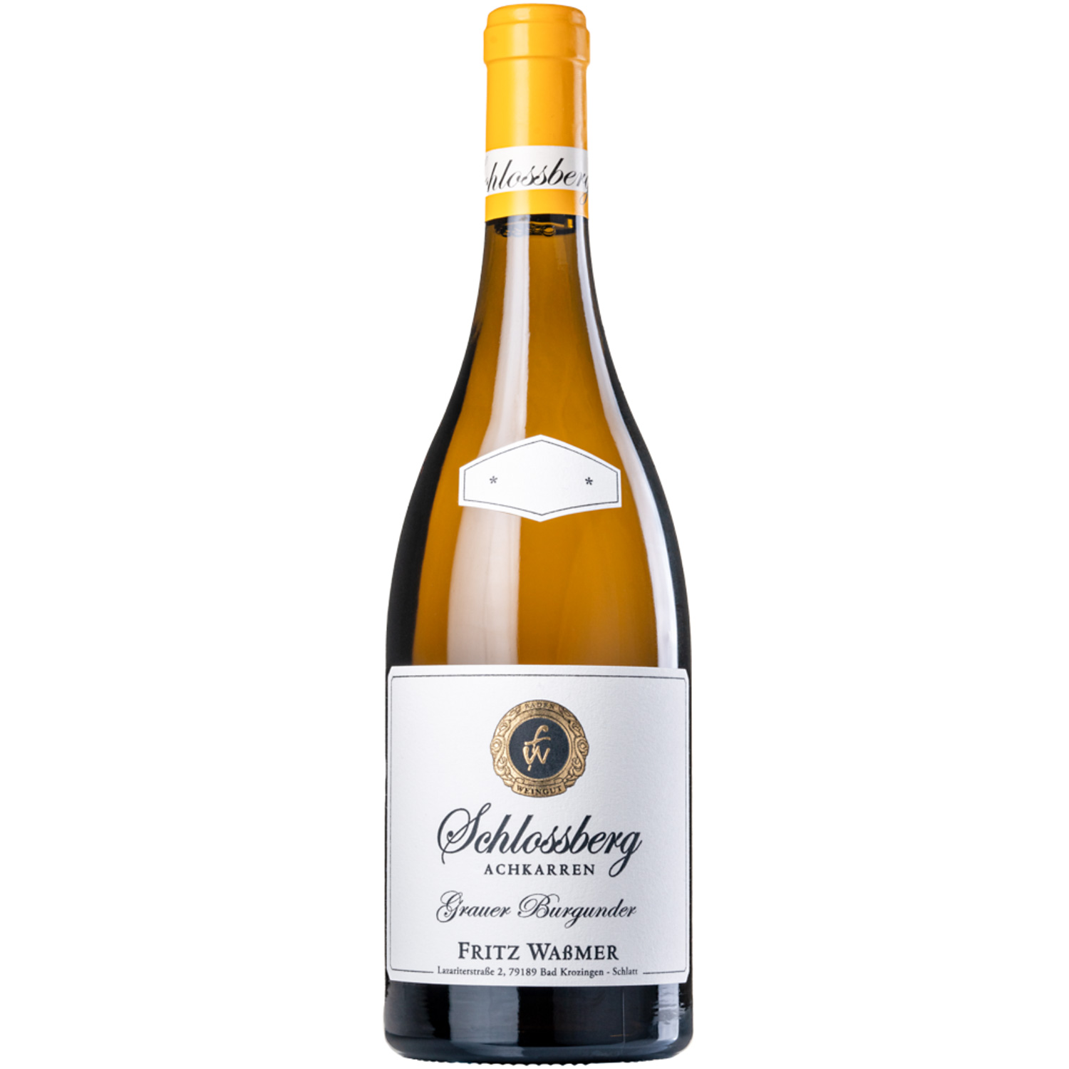 Fritz Waßmer Schlossberg Achkarren  Grauer Burgunder 2019 Fritz Waßmer Schlossberg Achkarren  Grauer Burgunder 2019