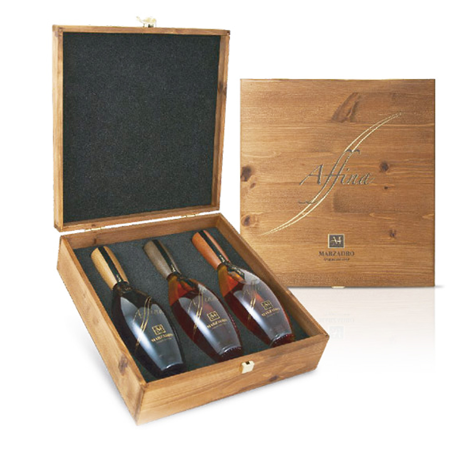 Grappa Marzadro Affina 3x35cl. Acacia, Rovere und Ciliegio Grappa Marzadro Affina 3x35cl. Acacia, Rovere und Ciliegio