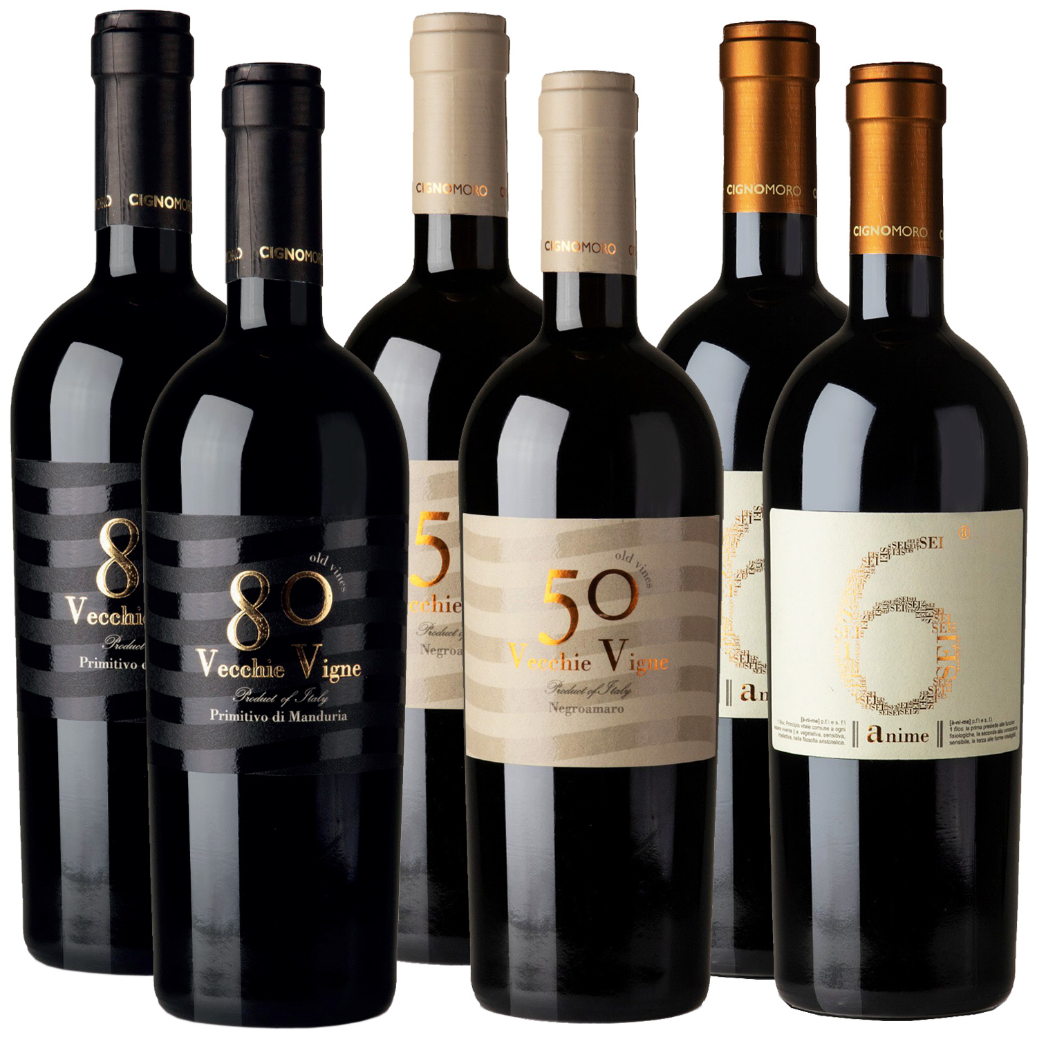 6er Weinpaket CignoMoro Rotweine
