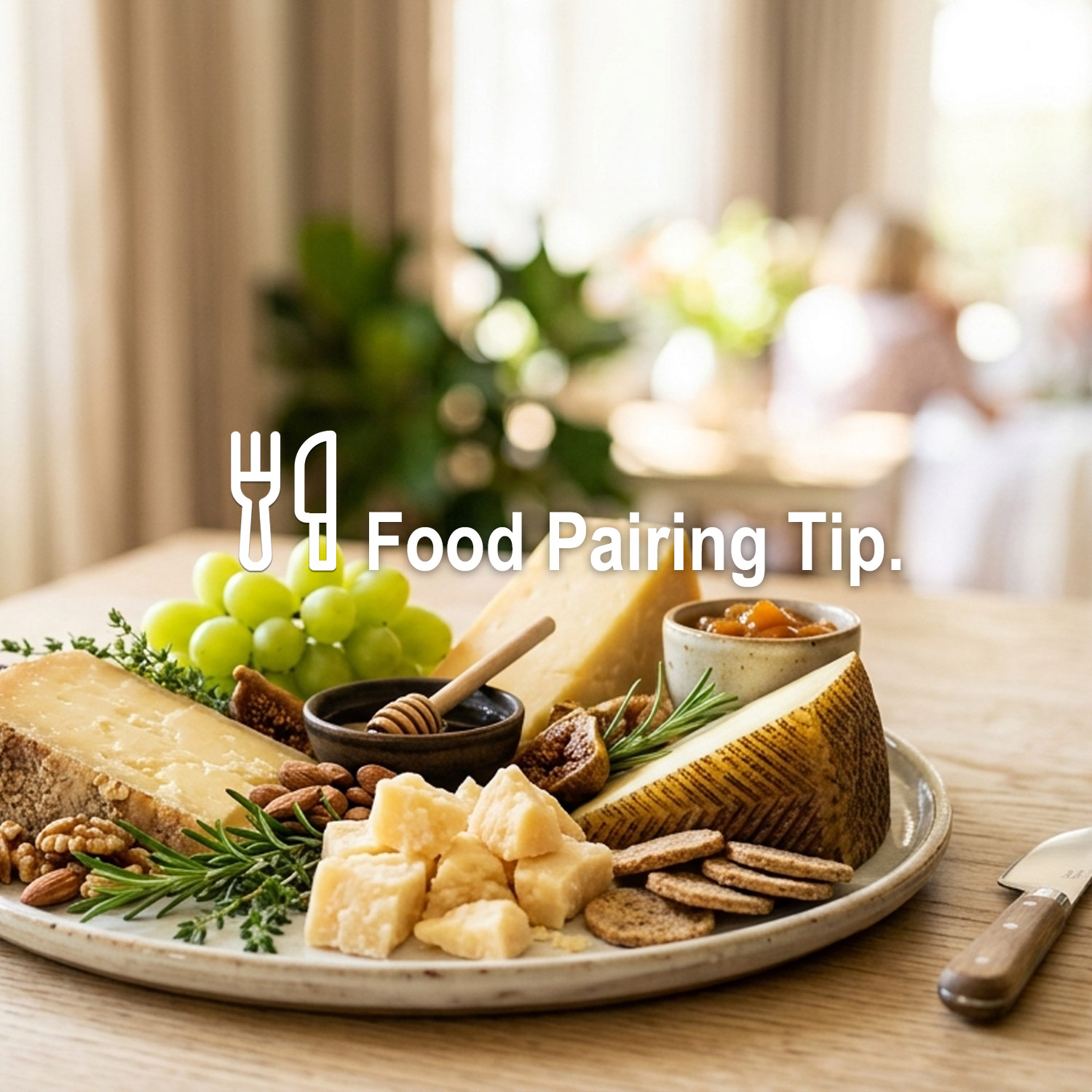 Käseteller als Weinbegleitung