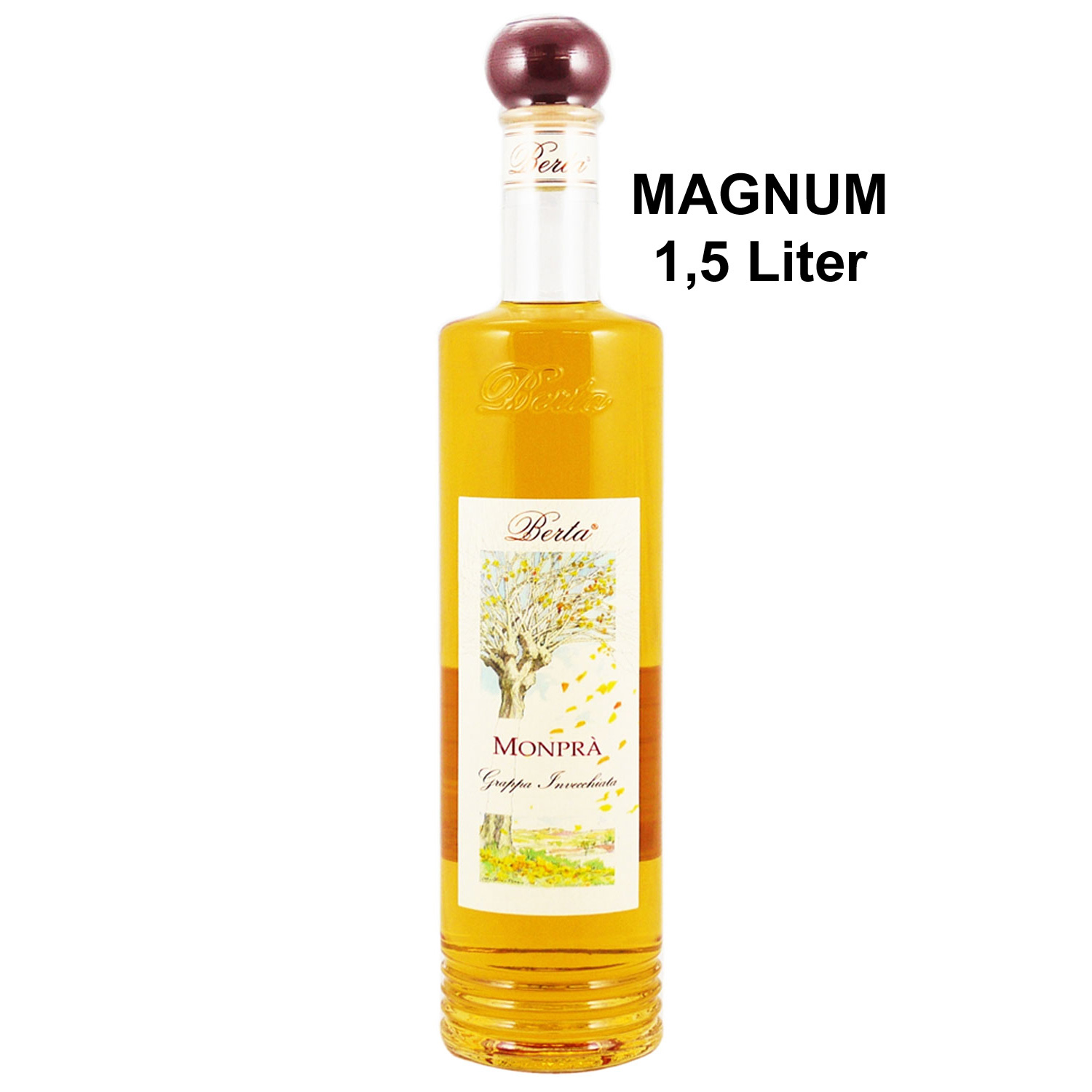 Berta Monpra Grappa Invecchiata 1,5 l. Berta Monpra Grappa Invecchiata 1,5 l.